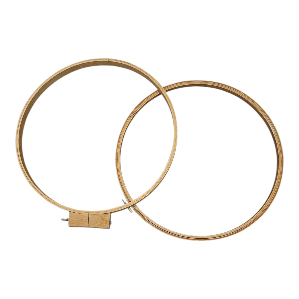 Wooden Embroidery Hoops Set Of 2.